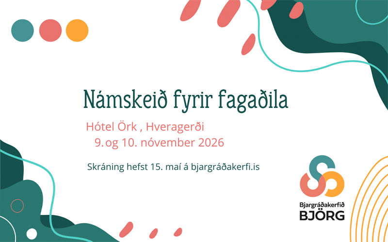 Námskeið fyrir fagaðila verður í nóvember á Hótel Örk.